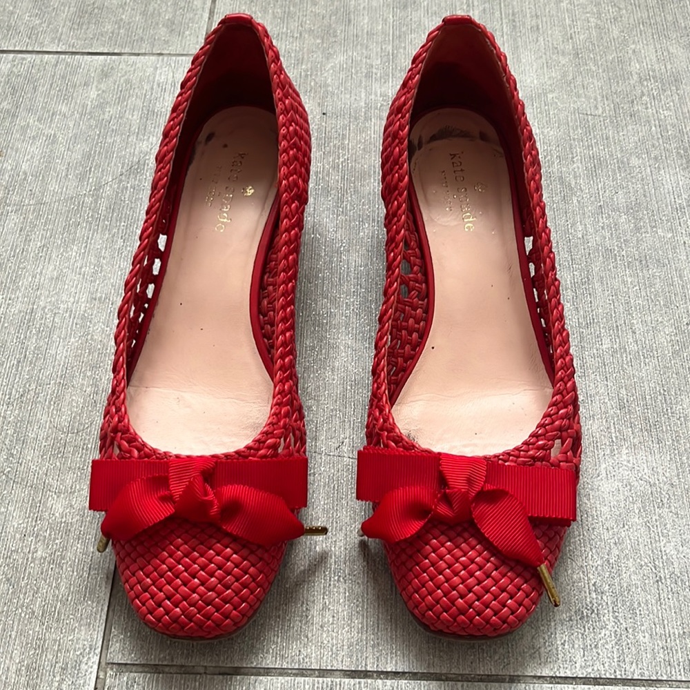 Kate Spade Red Summer Flats